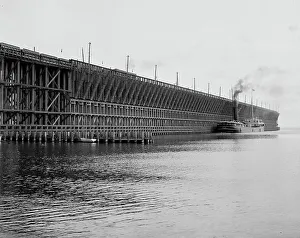 Ore Industry Prints: Presque Isle ore docks, Marquette, Mich. (1905?). Creator: Unknown