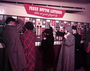 Chart Prints: Press Button Listening, HMV, Oxford Street
