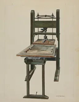 Fletcher Prints: Press, c. 1937. Creator: William O. Fletcher