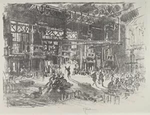 Iron And Steel Industry Gallery: The Presses, 1916. Creator: Joseph Pennell