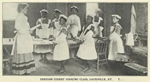 Aprons Prints: Preston Street cooking class, Louisville, K.Y, 1910. Creator: Unknown