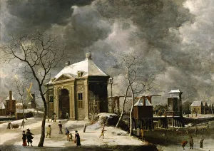 Presumed view of an Amsterdam gate in winter, 1622. Artist: Abrahamsz Beerstraten