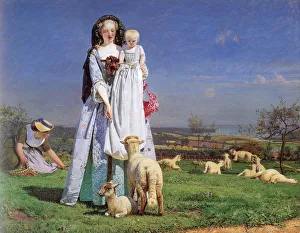 Ford Madox Prints: The Pretty Baa-Lambs, 1859. Artist: Ford Madox Brown