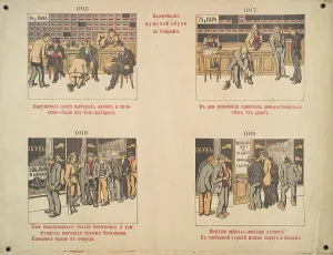 Unknown Artist Prints: Price increase of men's shoes in Sovdepien (White Guard poster)