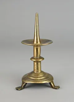 Lighting Device Prints: Pricket Candlestick, Northern Europe, 14th century. Creator: Unknown