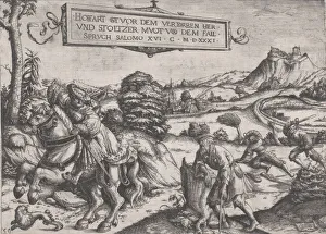 Christoph Prints: Pride goeth before a fall, 1531. Creator: Christoph Bockstorffer