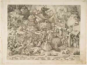 Netherlandish Collection: Pride (Superbia) from The Seven Deadly Sins, 1558. Creator: Pieter van der Heyden