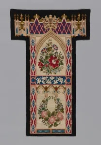 Cross Stitch Gallery: Prie-Dieu Cover, England, c. 1857 / 60. Creator: Unknown
