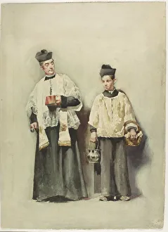 Choir Boy Prints: Priest and Boy, n.d. Creator: Lawrence Carmichael Earle