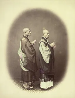Geta Prints: Priests or Zen Shu, 1866-1867. Creator: Felice Beato
