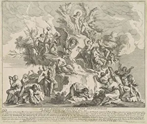 Goddesses Prints: The Prima Macchina for the Chinea of 1739: Mount Parnassus with Apollo