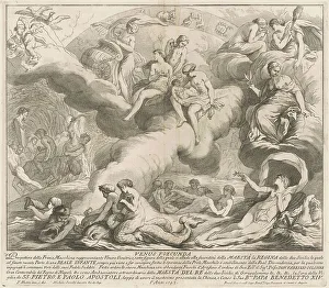 Tribute Prints: The Prima Macchina for the Chinea of 1743: Venus Genetrix, 1743. Creator: M Sorello