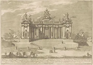 Tribute Prints: The Prima Macchina for the Chinea of 1757: The Colonnade of the Athenian Lyceum
