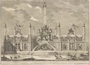 Tribute Prints: The Prima Macchina for the Chinea of 1758: A Deliziosa with Hanging Gardens