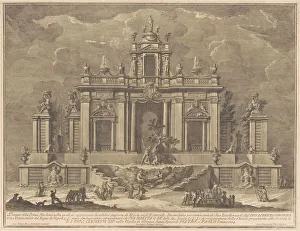 Pier Paolo Posi Prints: The Prima Macchina for the Chinea of 1774: Hercules and the Dragon in the Garden... 1774