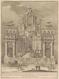 Potted Plants Gallery: The Prima Macchina for the Chinea of 1778: A Countryside Belevedere with Hercules