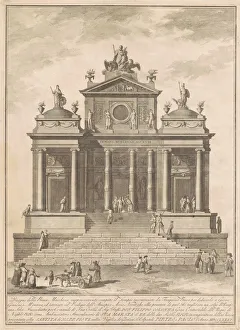 Tribute Prints: The Prima Macchina for the Chinea of 1785. Creator: Francesco Barbazza