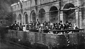 Public Transport Prints: Prime Minister William Gladstone opens the Metropolitan Railway, London, 1863 (1951)