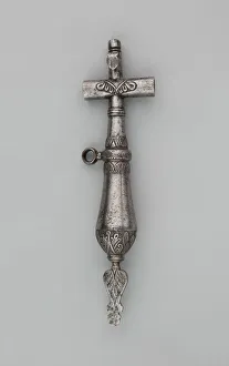 Powder Keg Prints: Priming Flask with Spanner and Screwdriver, Central Europe, 17th century