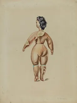 Primitive Prints: Primitive Doll, 1935 / 1942. Creator: Percival Jenner