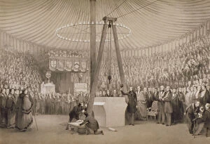 Beginning Collection: Prince Albert laying the first stone of the new Royal Exchange, London, 17th January
