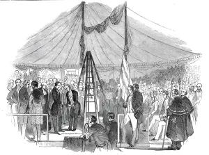 Albert Prince Consort Collection: Prince Albert laying the foundation stone of St. Marys Hospital Paddington, 1845