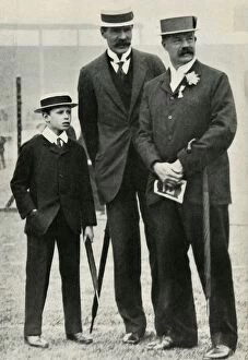 Hm King George Vi Gallery: Prince Albert with his tutor and Lord Desborough, 1908, (1947). Creator: Unknown