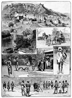 Albert Victor Christian Prints: Prince Albert Victor in India: entertainments at Jeypore, 1890. Creator: R. Taylor