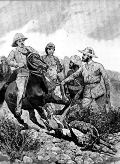 Albert Victor Christian Prints: Prince Albert Victor in India: hunting Black Buck with cheetah at Hyderabad