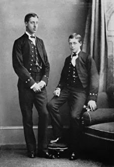Albert Victor Christian Prints: Prince Albert Victor and Prince George during the voyage of the Bacchante