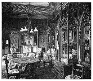 Bookshelf Collection: Prince Alberts Music Room, Buckingham Palace, 1900