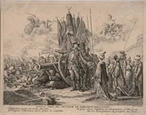 Prince Alexander Mikhaylovich Golitsyn at the Siege of the Khotyn Fortress 1769, 1769. Artist: Chodowiecki, Daniel Nikolaus (1726-1801)