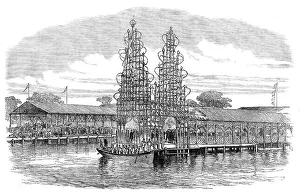 Ceylon Sri Lanka Prints: Prince Alfred in Ceylon: landing of His Royal Highness at Colombo, 1870. Creator: Unknown