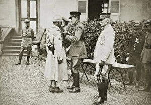 Award Collection: Prince Arthur of Connaught decorating a French sergeant, France, World War I, c1914-c1918