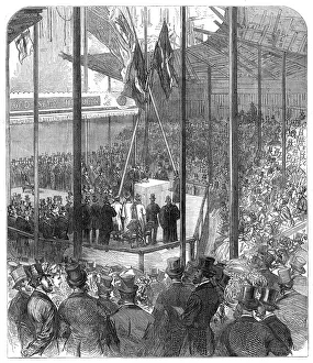 Construction Site Prints: Prince Arthur laying the foundation-stone of the new Exchange Buildings at Leeds