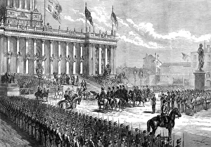 Connaught Duke Of Prints: Prince Arthur at Leeds: arrival of the Prince at the Townhall, 1872. Creator: Unknown