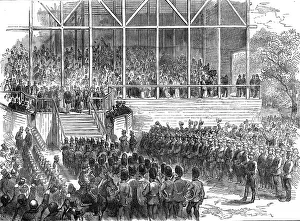 Connaught Duke Of Prints: Prince Arthur at Leeds: the Prince declaring Roundhay Park open, 1872. Creator: Unknown