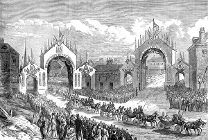 Connaught Duke Of Prints: Prince Arthur at Leeds: procession at the junction of Chapeltown and Roundhay Park Roads