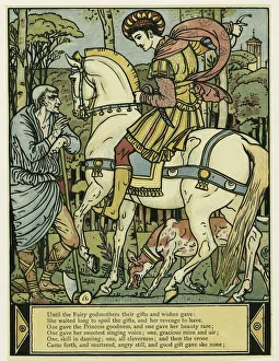 The Prince asks directions, from The Blue Beard Picture Book, pub The Prince asks directions, from The Blue Beard Picture Book, pub