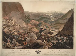 Alexander Suvorov Gallery: Prince Bagration leads the cossacks to attack in the Alpes, 1805. Artist: Porter