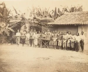 Cambodia Prints: Prince Cambodgien et son Cortege, 1866. Creator: Emile Gsell