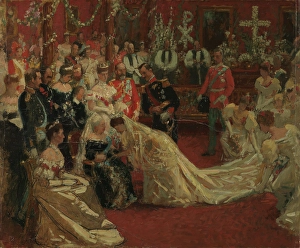Royal Wedding Prints: Prince Carl and Princess Maud's wedding, probably 1896-1897. Creator: Laurits Tuxen