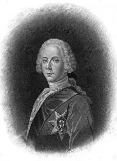 Jacobite Collection: Prince Charles Edward Stuart, commonly known as Bonnie Prince Charlie, (18th century).Artist: M Page