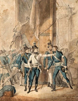 Krafft Collection: Prince Charles XIII of Sweden at the battle of Hogland on 17 July 1788