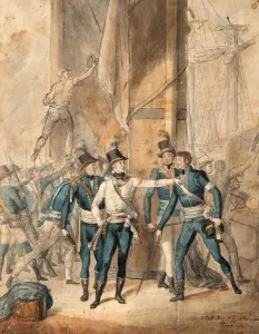 Russian Fleet Prints: Prince Charles XIII of Sweden at the battle of Hogland on 17 July 1788