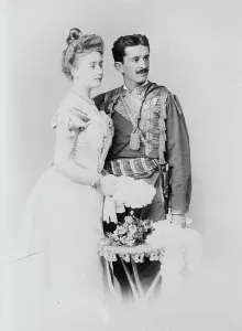 Press Photographer Prints: Prince Danilo and wife, 1910. Creator: Bain News Service