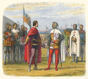 John Plantagenet Prints: The prince extorts an amnesty from Pedro the Cruel