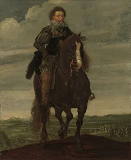 Orange Frederik Hendrik Of Prints: Prince Frederik Hendrik on Horseback, c.1629-c.1635. Creator: Pauwels van Hillegaert I