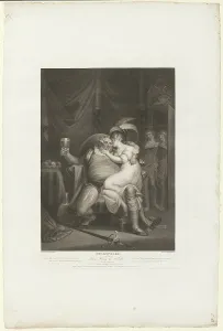 Prostitution Prints: Prince Hal and Poins Surprise Falstaff with Doll Tearsheet