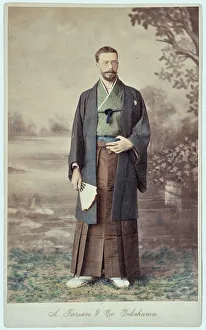 Japonaiserie Prints: Prince Henry of Bourbon-Parma, Count of Bardi (1851-1905) in Japanese clothing